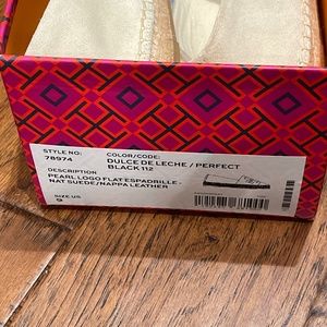 Tory Burch Pearl logo flat espadrilles